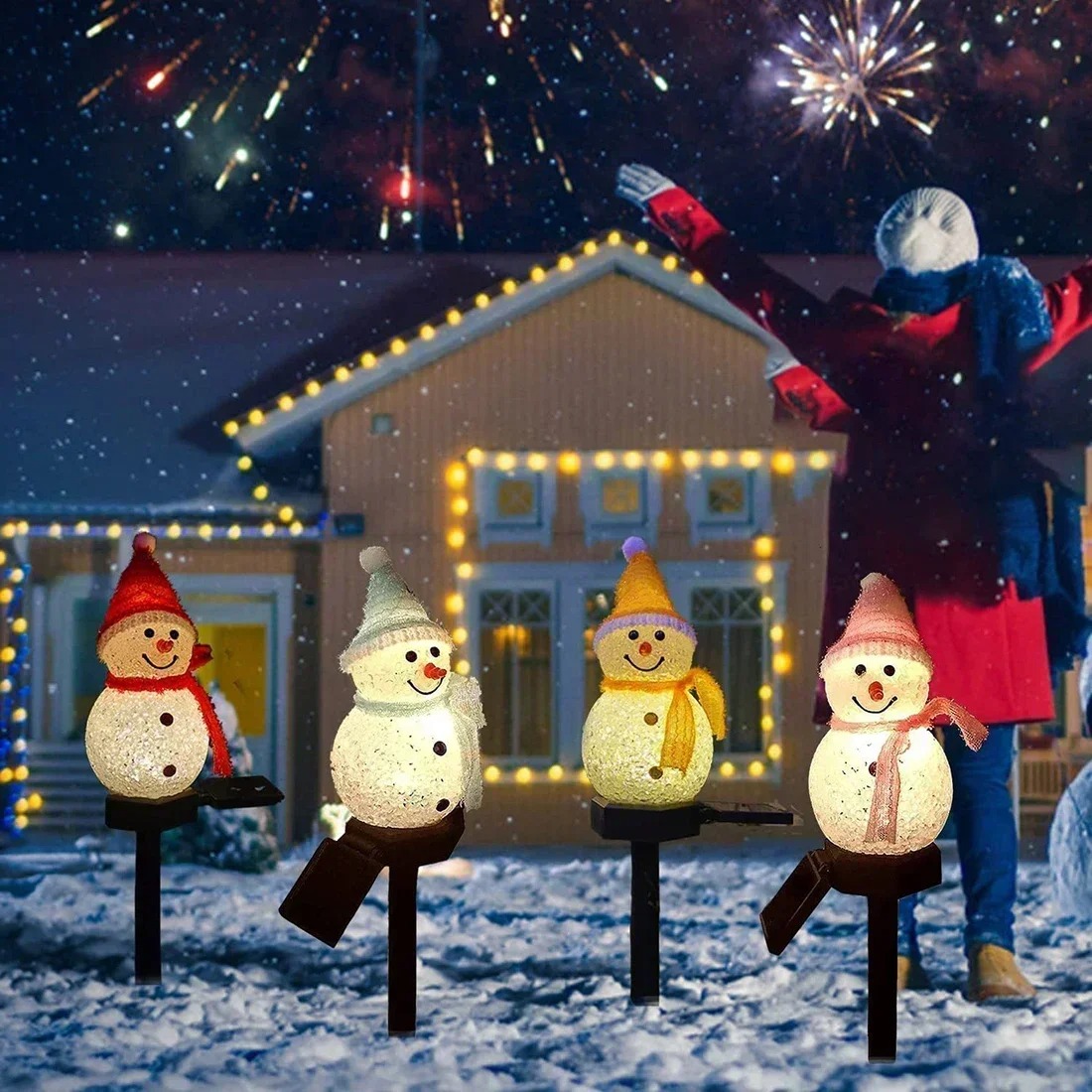 โคมไฟสวนพลังงานแสงอาทิตย์รูปมน - Outdoor Lighting For Christmas บทวิจารณ์และราคา