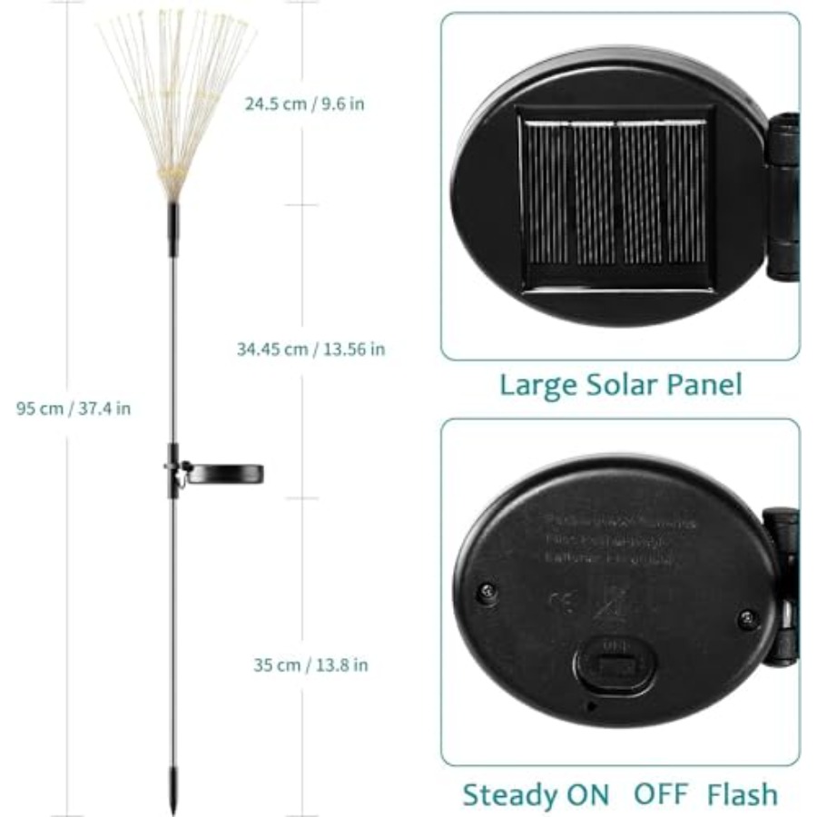 ไฟพลังงานแสงอาทิตย์รูปดอกไม้ไฟ - Outdoor Lighting For Christmas บทวิจารณ์และราคา