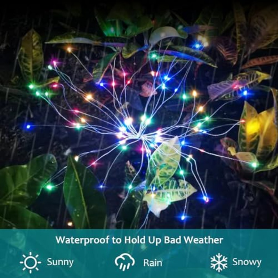 ไฟพลังงานแสงอาทิตย์รูปดอกไม้ไฟ - Outdoor Lighting For Christmas บทวิจารณ์และราคา