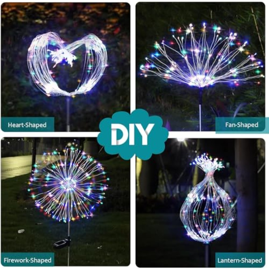 ไฟพลังงานแสงอาทิตย์รูปดอกไม้ไฟ - Outdoor Lighting For Christmas บทวิจารณ์และราคา